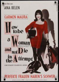 9k051 HOW TO BE A WOMAN & NOT DIE IN THE ATTEMPT Swiss '91 wacky image of pretty Carmen Maura!