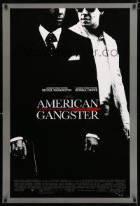 9m048 AMERICAN GANGSTER DS 1sh '07 Denzel Washington, Russell Crowe, Ridley Scott directed!