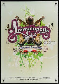 9m057 ANIMALOPOLIS teaser 1sh '08 a new giant screen film, cool images of animals!