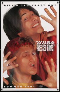 9m117 BILL & TED'S BOGUS JOURNEY style A teaser 1sh '91 Keanu Reeves & Alex Winter, pressed hams!
