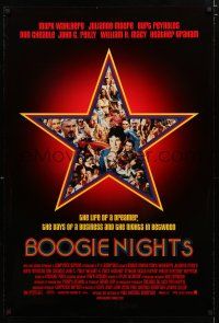 9m136 BOOGIE NIGHTS DS 1sh '97 Burt Reynolds, John C. Reilly, Wahlberg as Dirk Diggler!