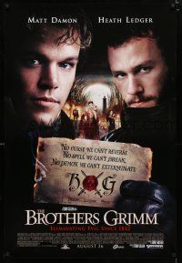 9m157 BROTHERS GRIMM advance DS 1sh '05 Matt Damon & Heath Ledger in title roles, Monica Bellucci!
