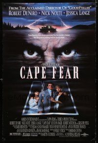 9m170 CAPE FEAR DS 1sh '91 Robert De Niro's eyes, Nick Nolte, Jessica Lange, Juliette Lewis