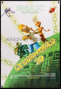 9m212 CYBERWORLD DS 1sh '00 Homer Simpson & Antz, IMAX 3-D, cool binary style!