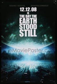 9m226 DAY THE EARTH STOOD STILL style A teaser DS 1sh '08 Keanu Reeves, cool sci-fi image!