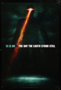 9m228 DAY THE EARTH STOOD STILL style B teaser DS 1sh '08 Keanu Reeves, cool sci-fi image!