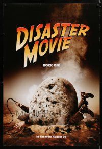 9m237 DISASTER MOVIE teaser DS 1sh '08 Friedberg & Seltzer, Indiana Jones-esque guy under rock!