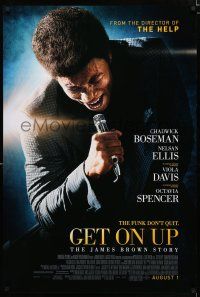 9m320 GET ON UP advance DS 1sh '14 great image of Chadwick Boseman as James Brown!