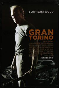 9m340 GRAN TORINO advance DS 1sh '08 cool image of Clint Eastwood with rifle & car!
