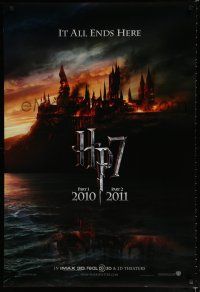 9m363 HARRY POTTER & THE DEATHLY HALLOWS PART 1 & PART 2 teaser DS 1sh '10 it all ends here!