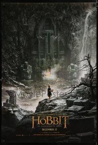 9m379 HOBBIT: THE DESOLATION OF SMAUG teaser DS 1sh '13 cool image of Bilbo outside Erebor!