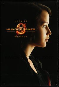 9m389 HUNGER GAMES teaser DS 1sh '12 cool image of Jennifer Lawrence as Katniss!