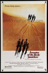 9m420 INVASION OF THE BODY SNATCHERS advance 1sh '78 Kaufman classic remake of space invaders!