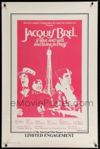 9m428 JACQUES BREL 1sh '79 Nous les artistes: Jacques Brel, French documentary!