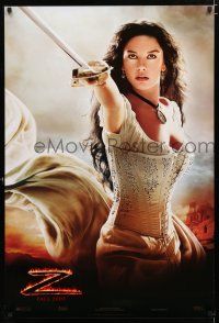 9m456 LEGEND OF ZORRO teaser DS 1sh '05 great image of super sexy Catherine Zeta-Jones!