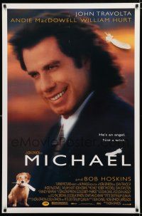 9m513 MICHAEL DS 1sh '96 John Travolta, Andie MacDowell, cute image of puppy!