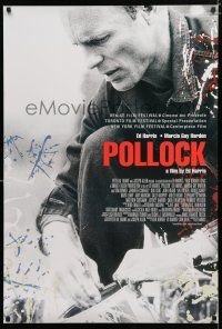 9m601 POLLOCK int'l 1sh '00 cool image of Ed Harris as artist Jackson Pollock!