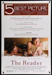 9m627 READER reviews DS 1sh '08 Ralph Fiennes, Kate Winslet, David Kross, Lena Olin!