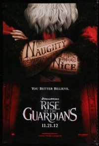 9m639 RISE OF THE GUARDIANS teaser DS 1sh '12 cool image of tattooed Santa, you better believe!