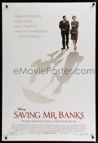 9m662 SAVING MR. BANKS advance DS 1sh '13 Emma Thompson as P.L. Travers & Tom Hanks as Walt Disney!