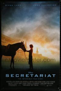 9m669 SECRETARIAT DS 1sh '10 Diane Lane, John Malkovich & race horse!