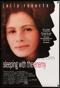 9m688 SLEEPING WITH THE ENEMY int'l DS 1sh '91 Julia Roberts, Patrick Bergin silhouette!