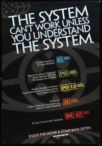 9m741 SYSTEM CAN'T WORK UNLESS YOU UNDERSTAND THE SYSTEM 1sh '00 MPAA rating guide!