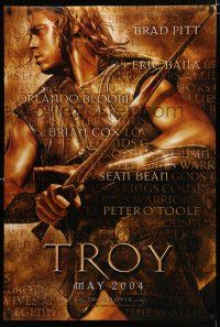 9m794 TROY teaser DS 1sh '04 directed by Wolfgang Petersen, Brad Pitt as Achilles!