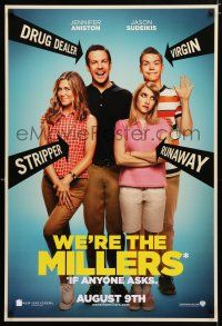 9m822 WE'RE THE MILLERS teaser DS 1sh '13 Jennifer Aniston, Jason Sudeikis, Emma Roberts & Poulter!