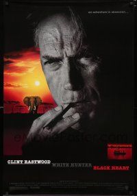 9m824 WHITE HUNTER, BLACK HEART DS 1sh '90 super close up of Clint Eastwood as director John Huston