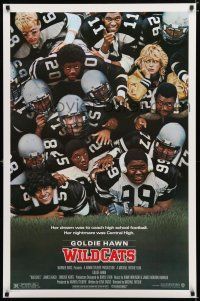 9m827 WILDCATS 1sh '85 Goldie Hawn, Woody Harrelson, Wesley Snipes, football!