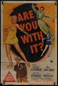 9r115 ARE YOU WITH IT Aust 1sh '48 leaping Donald O'Connor, sexy Olga San Juan & Lew Parker!
