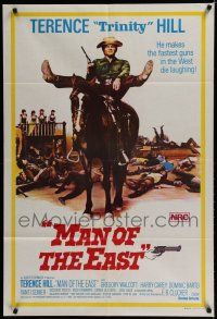 9r140 MAN OF THE EAST Aust 1sh '74 image of cowboy Terence Hill on horseback, spaghetti western!