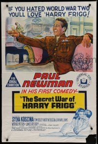 9r177 SECRET WAR OF HARRY FRIGG Aust 1sh '68 Paul Newman in the title role, directed by Jack Smight!