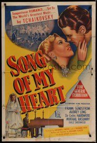 9r190 SONG OF MY HEART Aust 1sh '48 romantic biography of Russian composer Tchaikovsky!