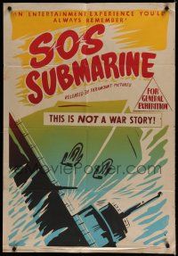 9r193 SOS SUBMARINE Aust 1sh '53 13 doomed men aboard a sunken sub, and their women who waited!