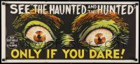 9r895 DEMENTIA 13 teaser Aust daybill '63 Coppola, The Haunted & the Hunted, creepy eyes art!