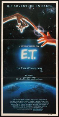 9r909 E.T. THE EXTRA TERRESTRIAL Aust daybill '82 Steven Spielberg, great John Alvin artwork!
