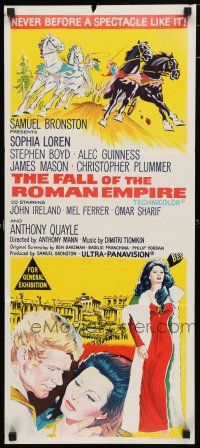 9r916 FALL OF THE ROMAN EMPIRE Aust daybill '64 Anthony Mann, Sophia Loren, different artwork!