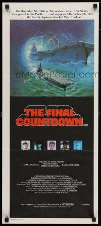 9r920 FINAL COUNTDOWN Aust daybill '80 cool sci-fi artwork of the U.S.S. Nimitz aircraft carrier!