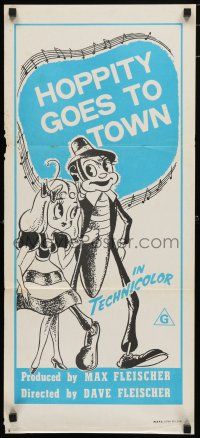 9r981 MR. BUG GOES TO TOWN Aust daybill R70s Dave Fleischer cartoon, Hoppity Goes to Town!