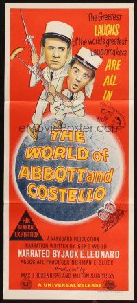 9r999 WORLD OF ABBOTT & COSTELLO Aust daybill '65 Bud & Lou are the greatest laughmakers!