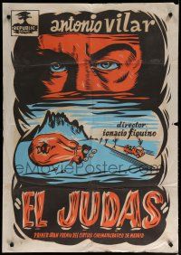 9r038 EL JUDAS Colombian poster '52 Antonio Vilar, Manuel Gas, Ramona Cubeles!