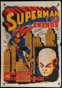 9r042 SUPERMAN & THE MOLE MEN Colombian poster '51 George Reeves in his 1st full-length adventure!