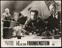 9r446 SON OF FRANKENSTEIN French LC R69 Boris Karloff, Bela Lugosi, Basil Rathbone in lab!