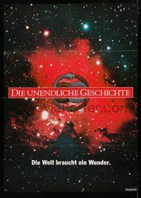 9r664 NEVERENDING STORY teaser German 33x47 '84 Wolfgang Petersen, cool image of space!