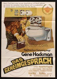 9r713 CONVERSATION German '74 Peltzer art of Gene Hackman, Francis Ford Coppola!