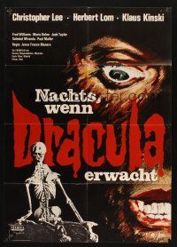 9r714 COUNT DRACULA German '70 Jesus Franco, Christoper Lee as most infamous vampire, horror!