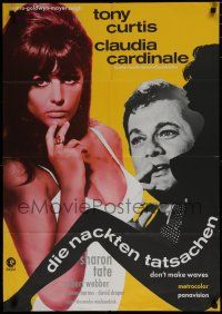9r720 DON'T MAKE WAVES German '68 Tony Curtis, Sharon Tate & Claudia Cardinale!