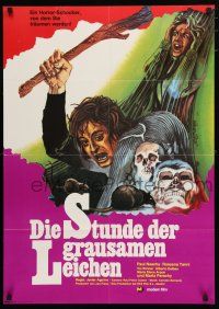 9r749 HUNCHBACK OF THE MORGUE German '74 Aguirre's El Jorobado de la Morgue, wild horror art!